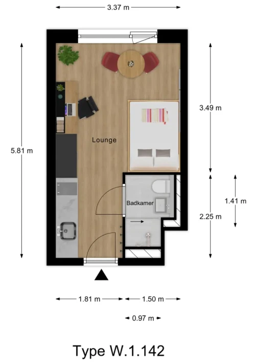 Studio aan de Duboisdomein in Maastricht (6229 GT)