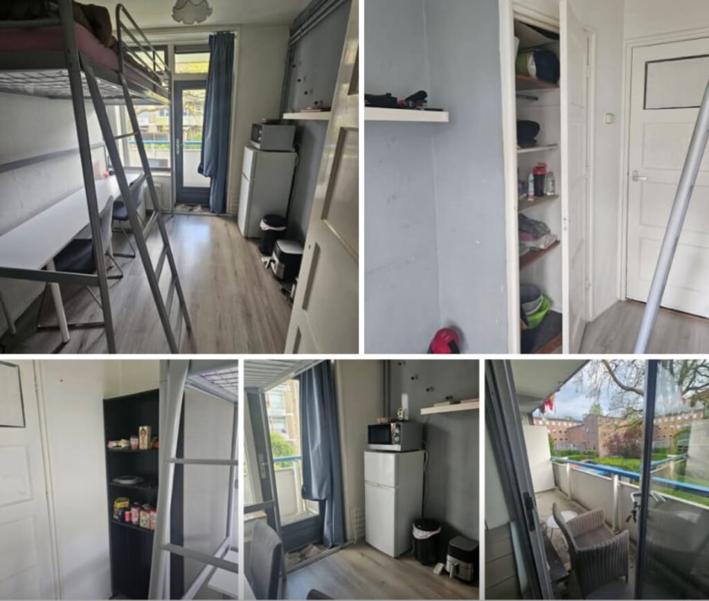 Kamer aan de Aalbersestraat in Utrecht