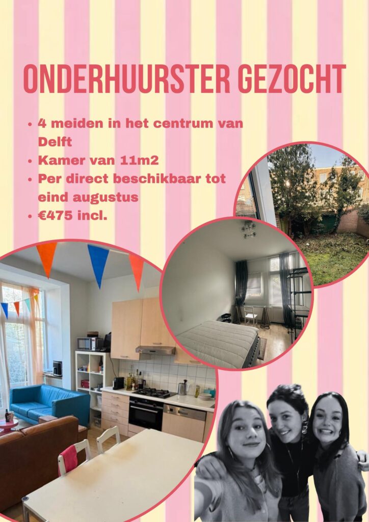 Kamer aan de Hugo de Grootstraat in Delft